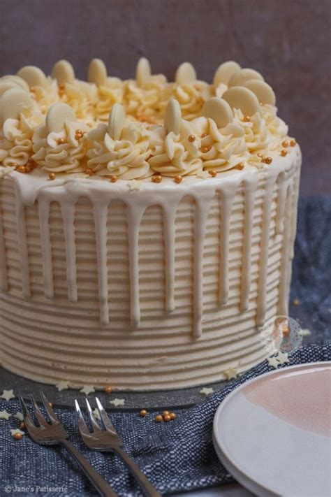 White Chocolate Drip Cake Janes Patisserie