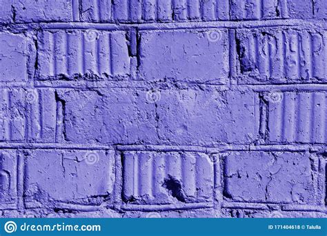 Old Painted Brick Wall Close Up Brick Wall Background Blue Color Toned