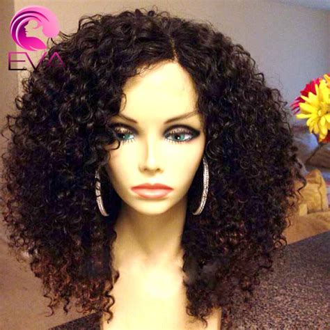 Glueless Full Lace Human Hair Wigs For Black Women A Grade Afro Kinky