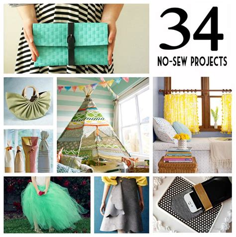 No Sew Projects Round Up Diy And Crafts Sewing Diy Sewing Projects