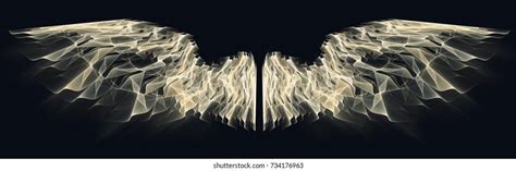 Beautiful Abstract Angel Wings Art Projects Stock Illustration