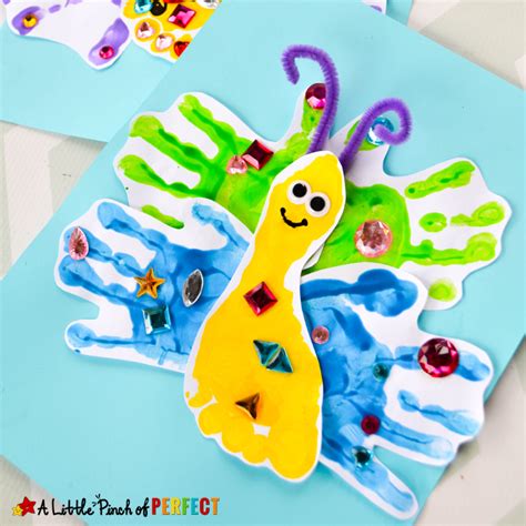 Adorable Handprint And Footprint Butterfly Craft For Kids Handprint