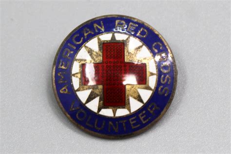 Ww2 Us American Red Cross Volunteer Pin Flu3384 Time Traveler Militaria