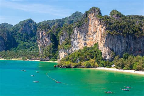Railay Beach Krabi Thailand Stock Image Image Of Thai Thailand