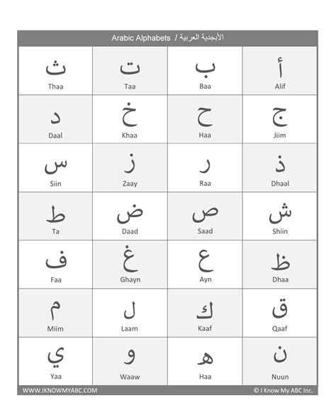 Arabic Alphabet Printable Printable Word Searches