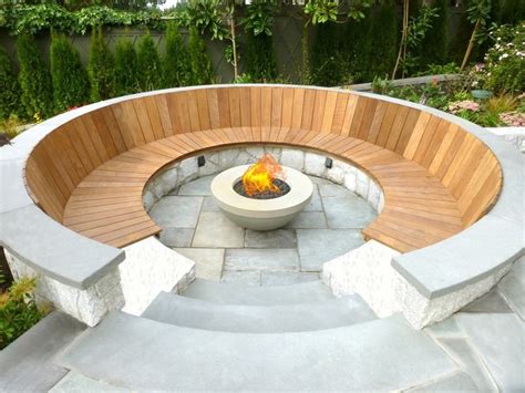 Step Down Into Warmth Outdoor Fire Pit Seating Backyard Fire Modern