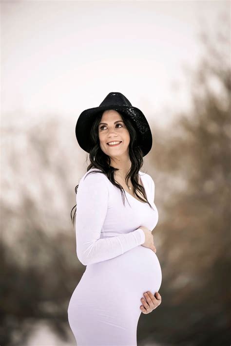 Fitted Maternity Gown Long Sleeve Flare Style Elegant Dress Fitted