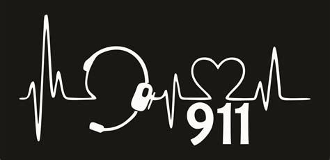 911 Dispatcher Heartbeat Car Decal Kathys Kreations