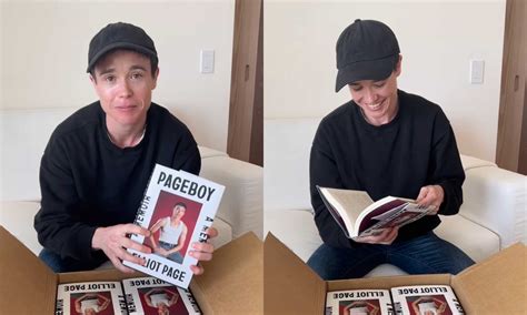 Elliot Page Radiates Trans Joy While Unboxing His Memoir Pageboy