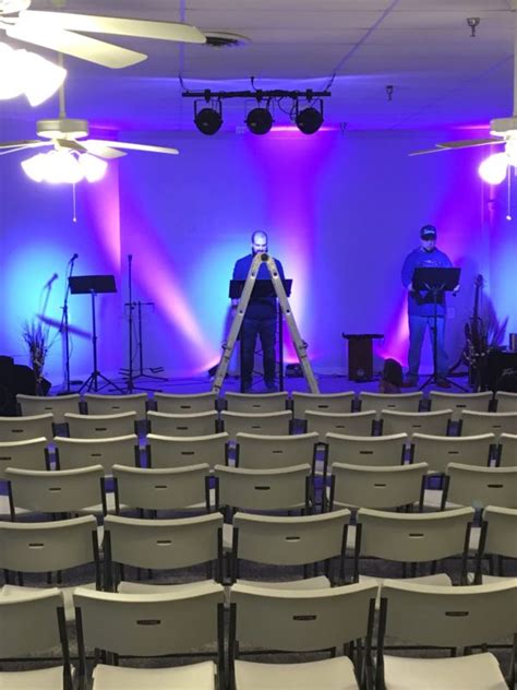 Stage Lighting Installation At Grace Community Church In Berea