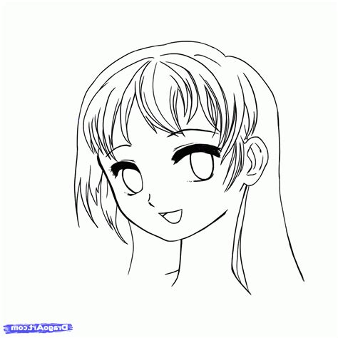 Anime Face Sketch At Explore Collection Of Anime