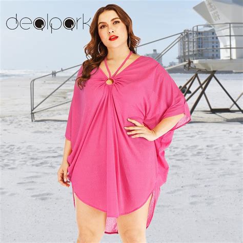 Plus Size Long Kimono Women Beach Cover Ups 2019 Summer Beach Kimono V