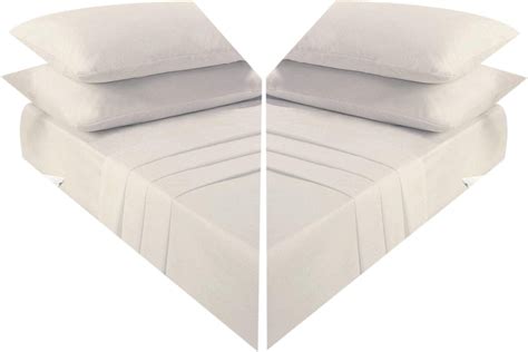 Coton Mode Ft Small Double Fitted Bed Sheet Easy Care Breathable Soft Poly Cotton Cream Ft