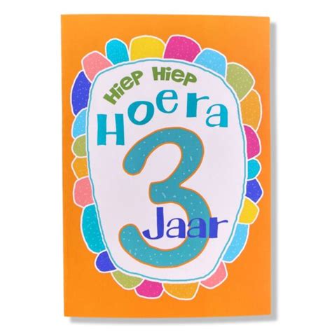 Hiep Hiep Hoera Jaar Leeftijd Wenskaart X Cm Gevouwen Kaart Met Envelop Cards