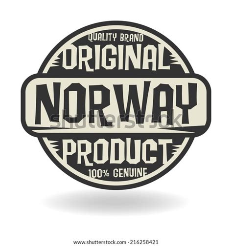 Abstract Stamp Text Original Product Norway Stock Vector Royalty Free