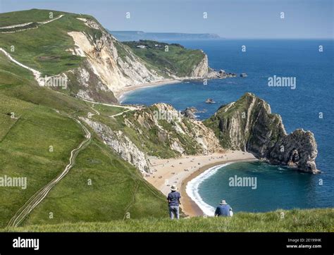 View Of Durdle Door On The Jurassic Coast World Heritage Site In Dorset