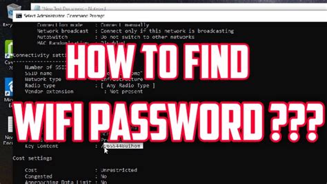 Find Wifi Password Using Cmd And Settings In Windows Youtube