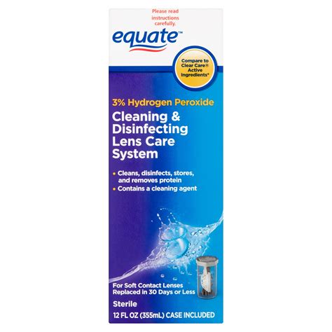 Equate 3 Hydrogen Peroxide Cleaning And Disinfecting Lens Care System