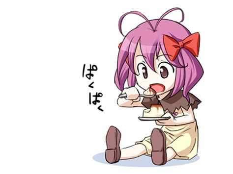 Free Download Anime Cute Cute Eating Food Chibi Anime Pudding