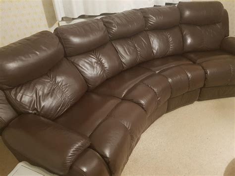 Whilst you get one from 2018 collection you will beef up your house worth and attractiveness. curved corner sofa brown leather DFS Halesowen ...