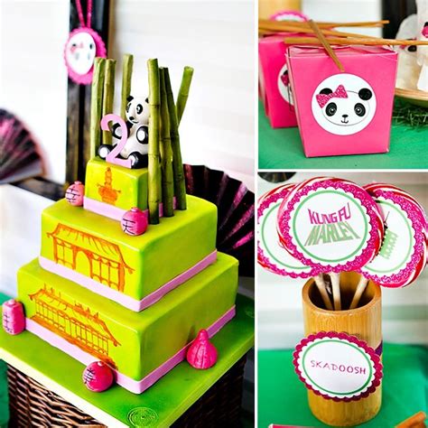 Pink And Green Kung Fu Panda Birthday Party Hostess With The Mostess