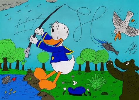 Donald Duck Fishing By Komixwiki On Deviantart