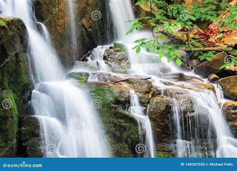Waterfall With Small Cascades Stock Photo Image Of Cascades