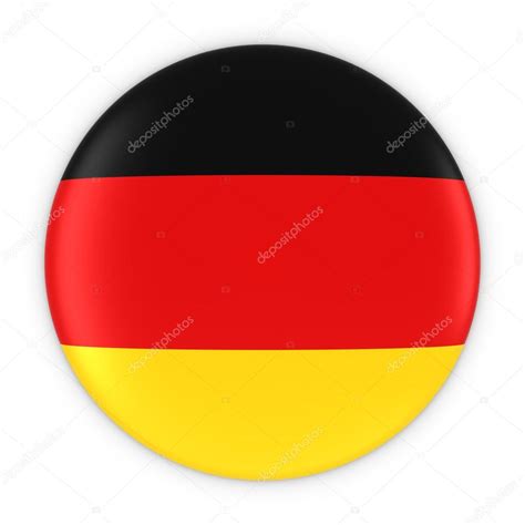 German Flag Button Flag Of Germany Badge 3d Illustration Stock Photo