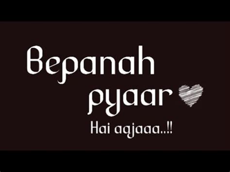 Bepanah pyaar hai aaja / unplugged version short video / with lyrics. - YouTube