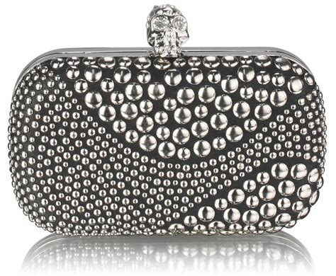 Wholesale And B2b Black Silver Studded Box Clutch Bag Supplier