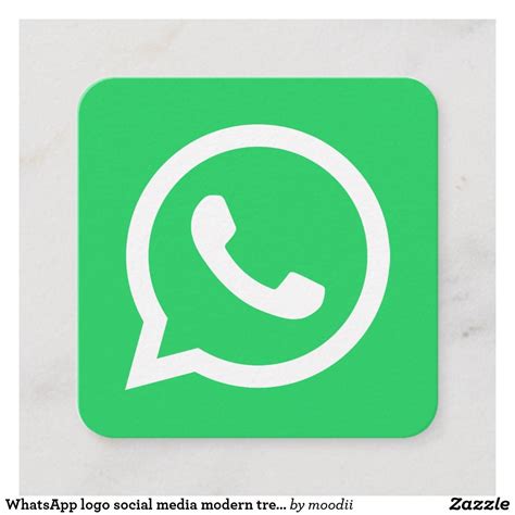 Whatsapp Logo Social Media Modern Trendy Business Calling Card Zazzle