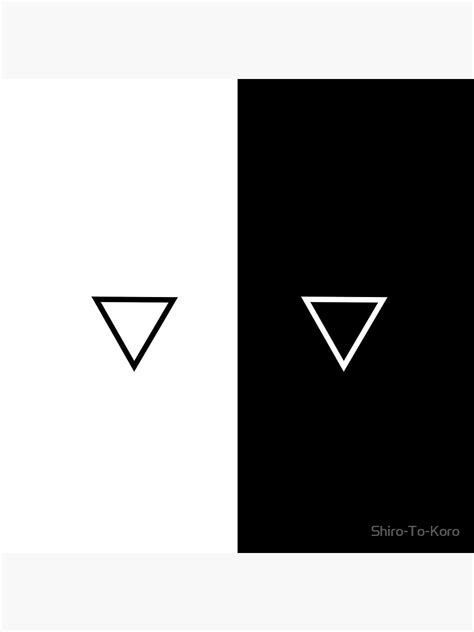 Black And White Triangle Poster By Shiro To Koro Redbubble