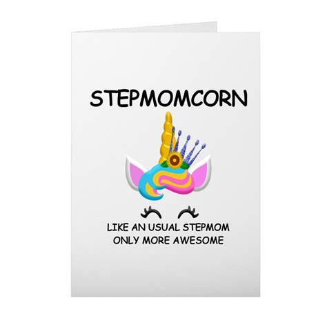 stepmom unicorn card stepmom card stepmom t t for etsy