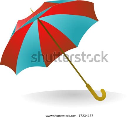 Red Blue Umbrella Additional Works This Stock Vector Royalty Free