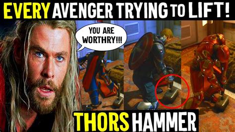 Every Avenger Tries To Lift Thors Hammer Bonus Secret Story Dialogues