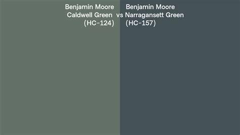 Benjamin Moore Caldwell Green Vs Narragansett Green Side By Side Comparison