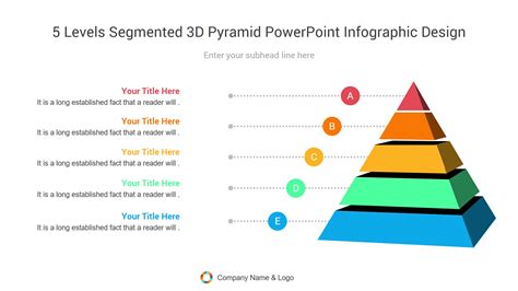 5 Levels Segmented 3d Pyramid Powerpoint Infographic Design Ciloart