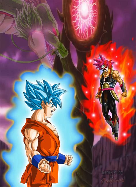 Goku Ssgss Vs Xeno Bardock Ssg By Majingokuable On Deviantart