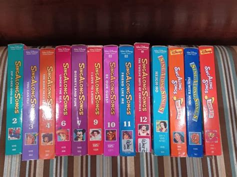 VINTAGE WALT DISNEY Sing Along Songs VHS Lot Of Video Tapes PicClick