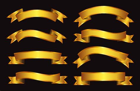 Premium Vector Luxury Gold Ribbon Banners
