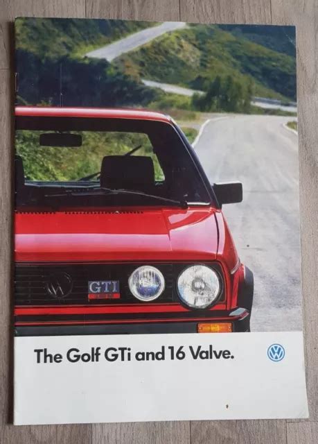 Vw Golf Mk2 Gti And 16v Brochure Dated January 1987 2738 Picclick