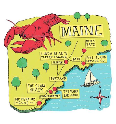Image Result For Maine Tourism Map In 2020 Maine Road Trip Maine