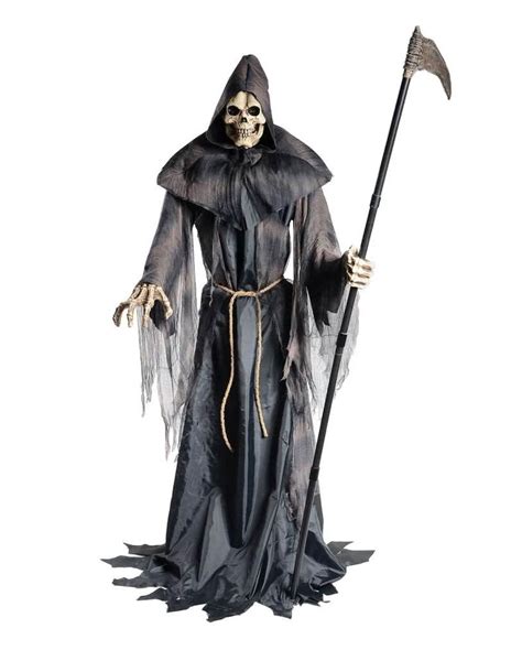 Cross Grim Reaper Halloween Animatronic Lifesize Halloween Animatronic