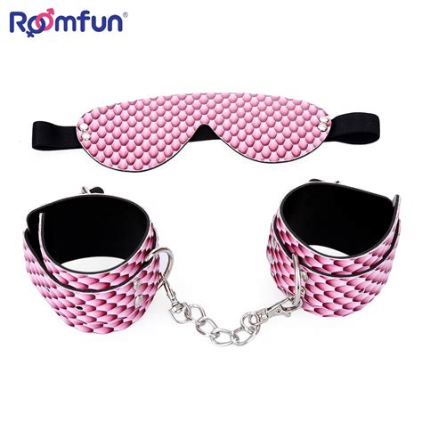 Roomfun Love Sex Handcuffs Blindfold Sm For Lovers Sex Toys For Couples Flirting Bondage Adult
