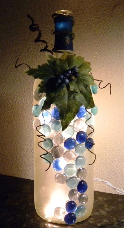 Winebottlewithlightsinside Decorative Wine Bottle Light