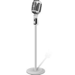 Chrome Mic With Stand Icon PNG ClipArt Image IconBug