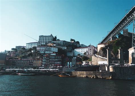 Sky Clear Sky Oporto Water Cinematic Porto Portugal Copy Space