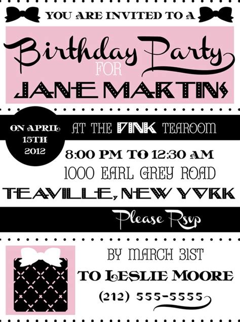 Items Similar To Birthday Invitation Printable On Etsy