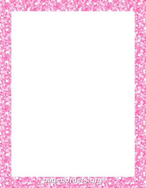 Pink Glitter Border Clip Art Page Border And Vector