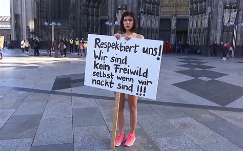 Video Artist Performs Naked Protest In Cologne Over Sex